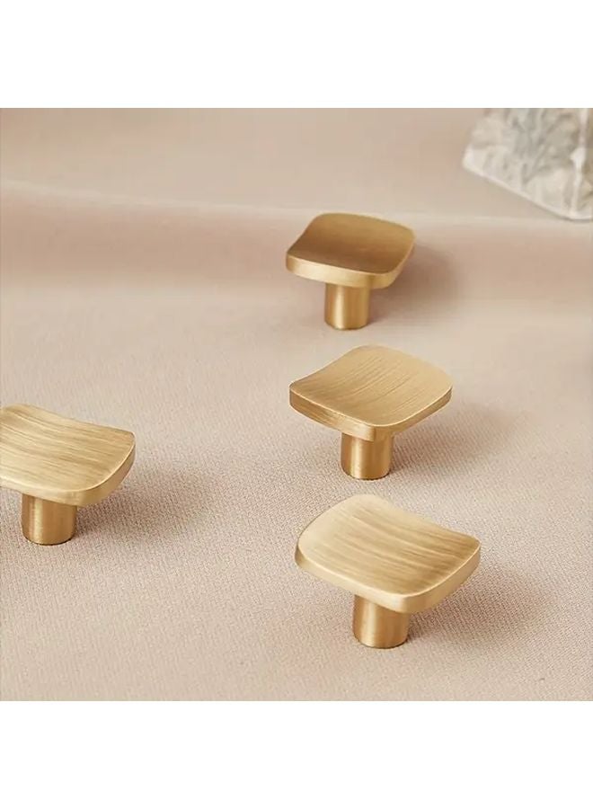 2pcs Brushed Brass Cabinet Drawer Knobs Golden Kitchen Cupboard Pulls Handles - Image 1